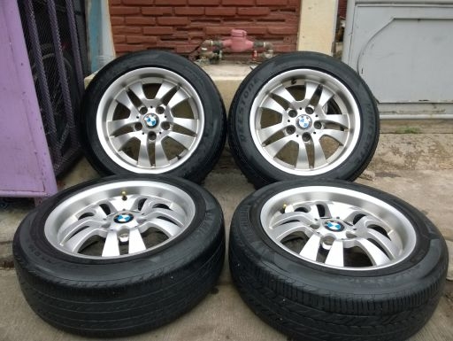 ล้อแม็ก BMW E46 ขอบ 16 5 120 ยาง205-55-16  2ชุดถูกๆ