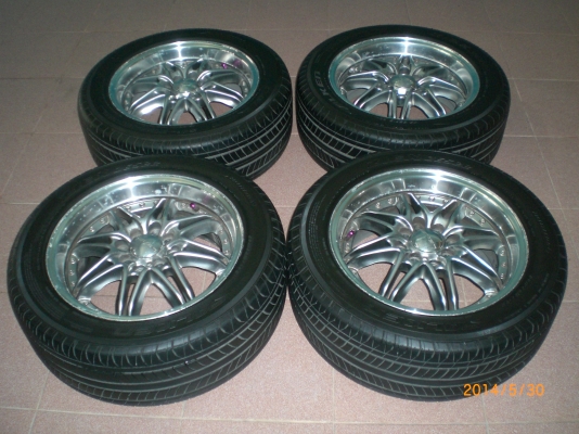 แม็ก15LENSO 6.5 ET35 4รู100-114พร้อมยางปี13 195-55-15