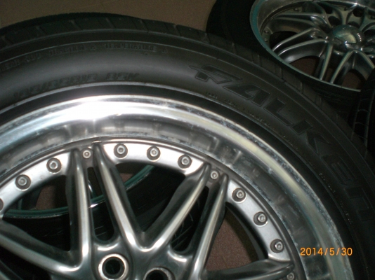 แม็ก15LENSO 6.5 ET35 4รู100-114พร้อมยางปี13 195-55-15