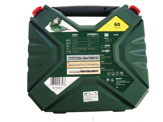 ขาย-BOSCH X60 ชุด ดอกไขควง1/4" ลูกบล็อก1/4"และดอกเจาะ 60ชิ้นประกอบด้วย:-ดอกสว่านเจาะหรือเจาะกระแทก เจาะเหล็ก ไม้ ปูน ดอกไขควง เช่น ปากแบน 4แฉก 6แฉก(หัวทอกซ์) ดอก6เหลี่ยม ลูกบล็อก สำหรับขันสกรูหลากหลายชนิด