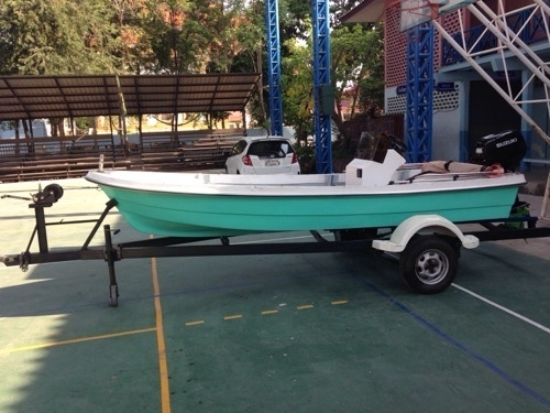 ขายเรือไฟเบอร์ 15 ฟุต เครื่อง suzuki 30 แรง พร้อมใช้
