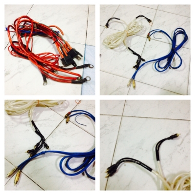 ขายชุดเครืองเสียงรถยนต์มือสอง มี ชุดสายไฟและสายต่างๆมีครบ เส้นละราคา300บาท โทร0924462525โส กทม