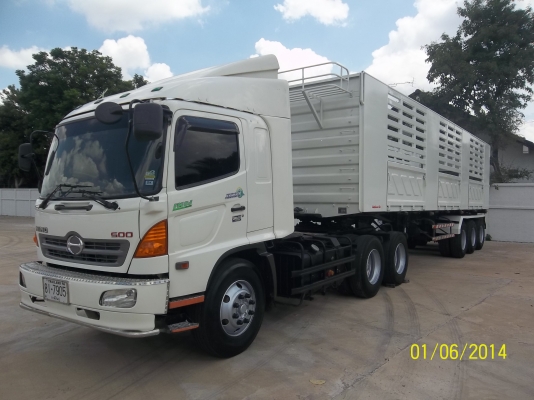 ขายรถพ่วงขาย Hino  260 ซีรีส์ 500 ปี 52 ยูโร 3 มือเดียวป้ายแดง วิ่ง 150000 กม.รถเข้าศูนย์ตลอด