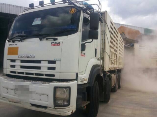 ขายรถสิบล้อ Isuzu DECA 360 คอกเกษตร ดั้มสามมิตร พ่วงแม่ลูก ปี 52 รถพร้อมใช้งาน