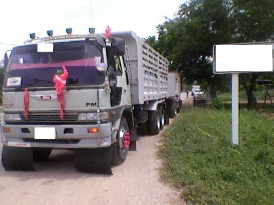 ขายรถสิบล้อ HIno FM3H 195แรง ปี 39พ่วงแม่ลูก 2คานดั้มเหล็ก รถสวยเดิมบาง สภาพพร้อมใช้งาน