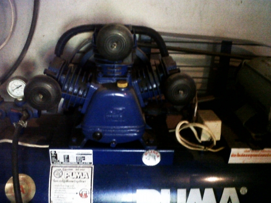 ปั้มลม PUMA 3 สูบ 3 แรง 148 ลิตร มอเตอร์ Mitsubishi 2 HP (1.5KM) 4 POLE ( ปั้มเร็ว )