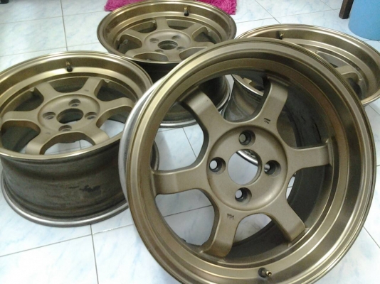 ล้อ TE37V 15x8 et25 งานKspeed สภาพนางฟ้า ไร้ริ้วรอย พร้อมใส่ถ่วง ชุดละ 8,900 บาท