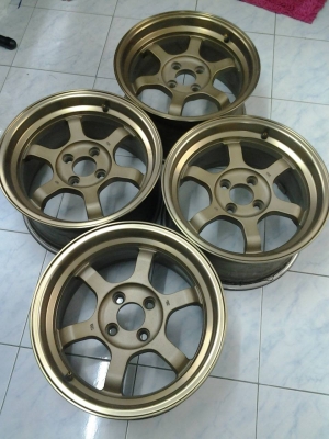 ล้อ TE37V 15x8 et25 งานKspeed สภาพนางฟ้า ไร้ริ้วรอย พร้อมใส่ถ่วง ชุดละ 8,900 บาท