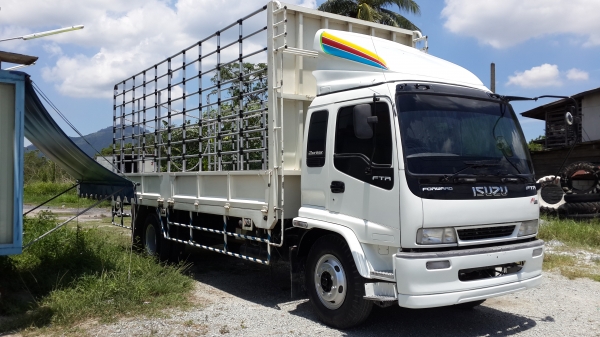 ขายอีซูซุ FTR  ยูโร 2 เครื่อง 200 แรงม้า กะบะเหล็กคอกสูง 7.20เมตร