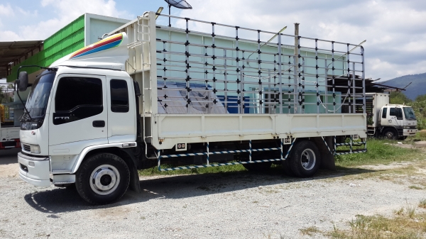 ขายอีซูซุ FTR  ยูโร 2 เครื่อง 200 แรงม้า กะบะเหล็กคอกสูง 7.20เมตร