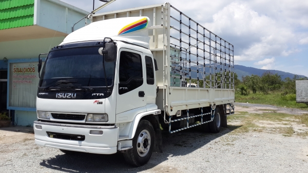 ขายอีซูซุ FTR  ยูโร 2 เครื่อง 200 แรงม้า กะบะเหล็กคอกสูง 7.20เมตร