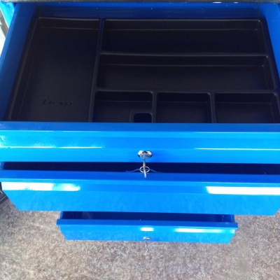 ตู้เครื่องมือช่าง สีน้ำเงิน 3 ลิ้นชัก มีกุญแจล็อก ใช้เก็บเครื่องมือต่างๆ ตู้เครื่องมือช่าง สีน้ำเงิน 3 ลิ้นชัก มีกุญแจล็อก ใช้เก็บเครื่องมือต่างๆ