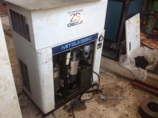 ปั๊มลมสกรู ปั๊มลมเก่าญี่ปุ่น MITSUI SEIKI- ปั๊มลมสกรู ปั๊มลมเก่าญี่ปุ่น MITSUI SEIKI-