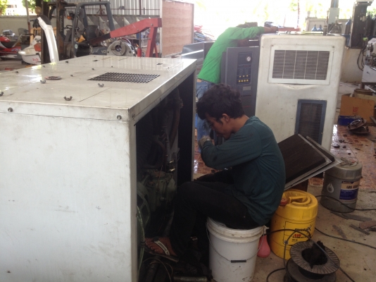 ปั๊มลมสกรู ปั๊มลมเก่าญี่ปุ่น MITSUI SEIKI- ปั๊มลมสกรู ปั๊มลมเก่าญี่ปุ่น MITSUI SEIKI-