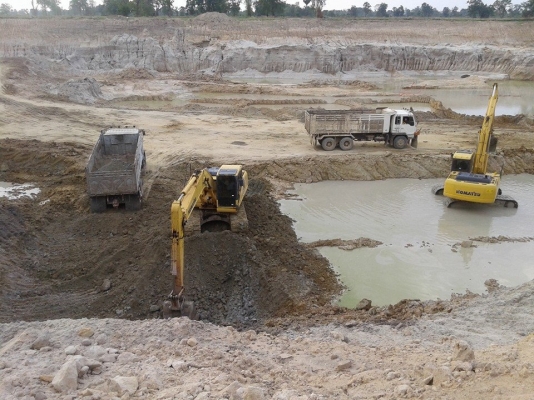 รถแม็คโครให้เช่า  รับเหม่าถมที่ ลอกคลอง