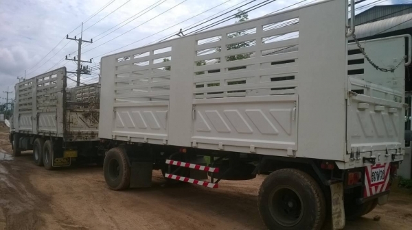 ขายพ่วงแม่-ลูกไม่ดั้ม กระบะสามมิตร HINO MEGA 260 ปี 49 คัสซีสวยจัด เครื่องเดิม เกียร์เดิม แอร์เย็น ยางเต็ม ทะเบียนเต็มพร้อมโอน