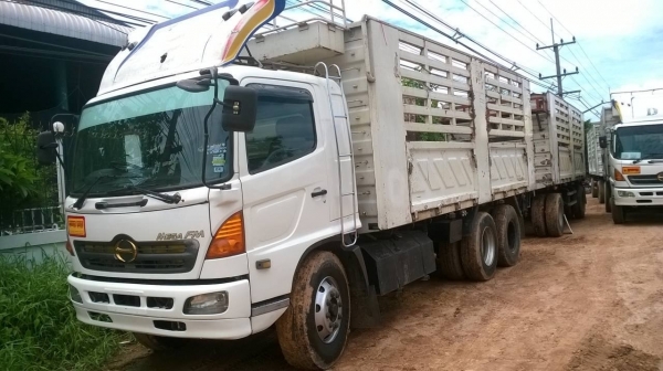 ขายพ่วงแม่-ลูกไม่ดั้ม กระบะสามมิตร HINO MEGA 260 ปี 49 คัสซีสวยจัด เครื่องเดิม เกียร์เดิม แอร์เย็น ยางเต็ม ทะเบียนเต็มพร้อมโอน