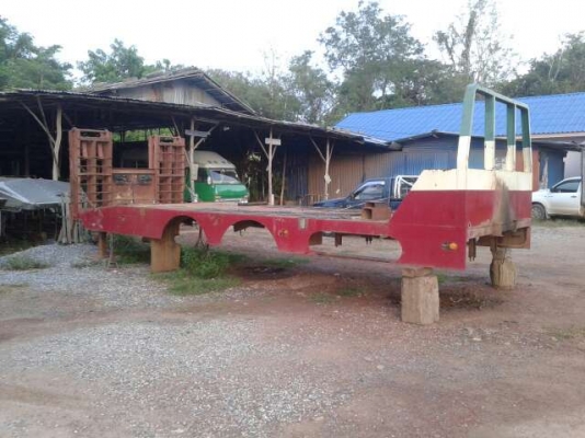 ขายหางเทเลอร์บรรทุกรถเกี่ยว แชสซีกว้าง 2.50 เมตร ยาว 7 เมตร ปั๊มครบ