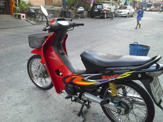 Wave 110  ปี 45 สีแดง  รถบ้าน เครื่องเดิม แน่นๆ มีเล่ม เอกสารพร้อม