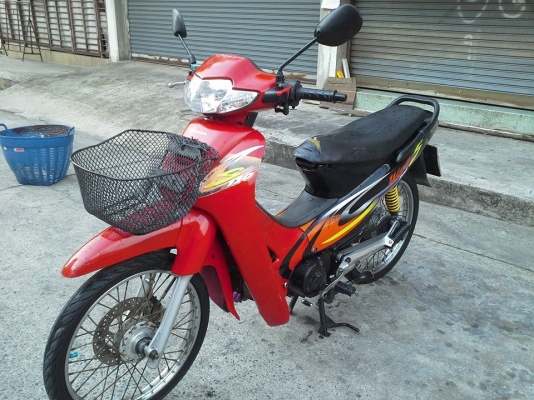 Wave 110  ปี 45 สีแดง  รถบ้าน เครื่องเดิม แน่นๆ มีเล่ม เอกสารพร้อม