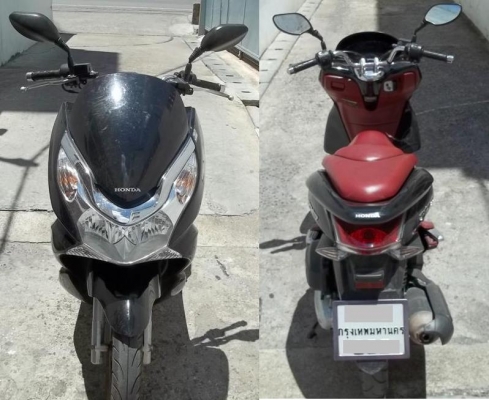 Honda Pcx 150 สีดำ แดง จดปี55