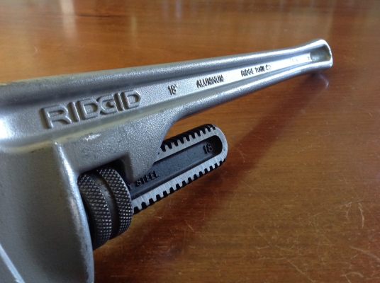 ขายประแจขันท่อ RIDGID 18" อะลูมิเนียม สภาพใหม่ 98\%