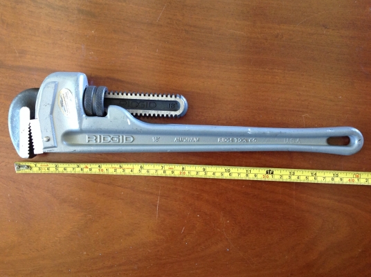 ขายประแจขันท่อ RIDGID 18" อะลูมิเนียม สภาพใหม่ 98\%