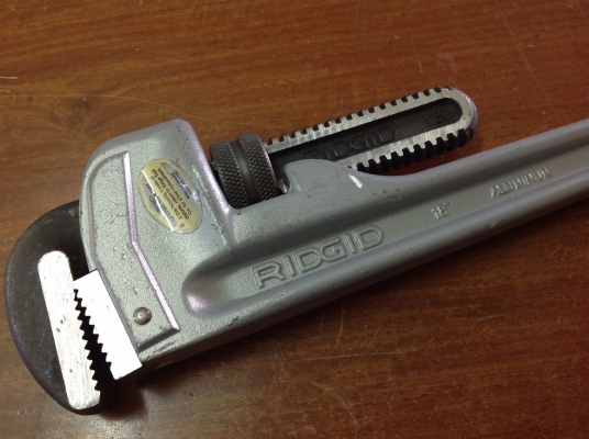 ขายประแจขันท่อ RIDGID 18" อะลูมิเนียม สภาพใหม่ 98\%