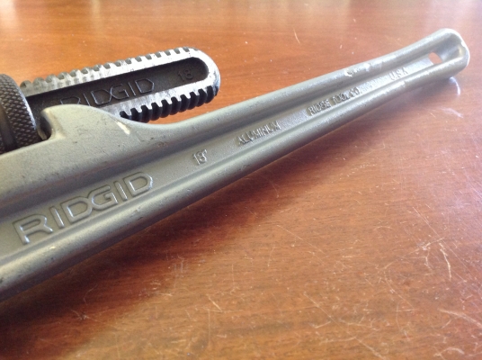 ขายประแจขันท่อ RIDGID 18" อะลูมิเนียม สภาพใหม่ 98\%