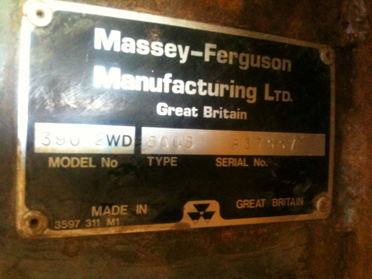 ขายรถไถแมสซี่ 390 MASSEY FERGUSON 390