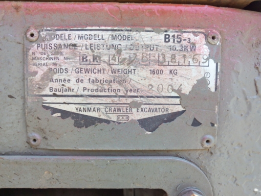 YANMAR B15-3 # BK43B38169