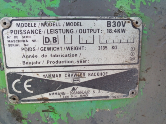YANMAR B30V # DB21C27541