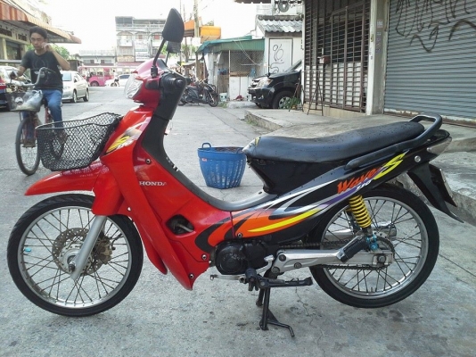 Wave 110  ปี 45 สีแดง  รถบ้าน เครื่องเดิม แน่นๆ มีเล่ม เอกสารพร้อม