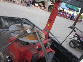 สินค้ายอดฮิต มาแล้วครับ - เครื่องถอดยาง มือสองเก่านอก ตัวนี้ยี่ห้อ corno แป้นหมุน เส้นผ่านศูนย์กลาง 23 นิ้วครับ