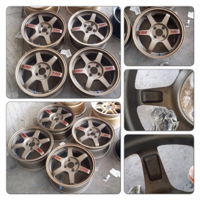 ขายแม็กมือ2 TE37 15 กว้าง 6.5 4รู100 ราคา 7,900 บาทถูก