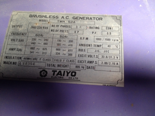 ขายเครื่องปั่นไฟมือสอง สภาพสวยพร้อมใช้งาน นำเข้าจากญี่ปุ่น