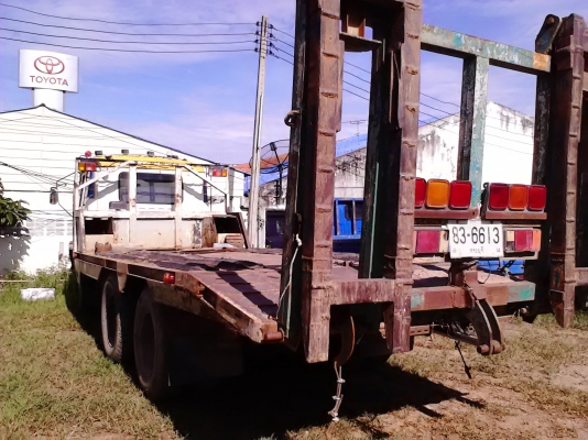 ขายเทเลอร์บรรทุกรถเกี่ยว มิตซู FN215 ฃ่วงล่างจัมโบ้ หมวกเจ๊ก
