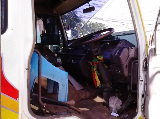 ขายเทเลอร์บรรทุกรถเกี่ยว มิตซู FN215 ฃ่วงล่างจัมโบ้ หมวกเจ๊ก