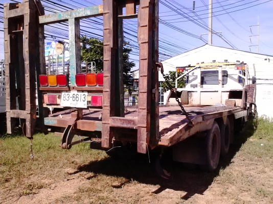 ขายเทเลอร์บรรทุกรถเกี่ยว มิตซู FN215 ฃ่วงล่างจัมโบ้ หมวกเจ๊ก