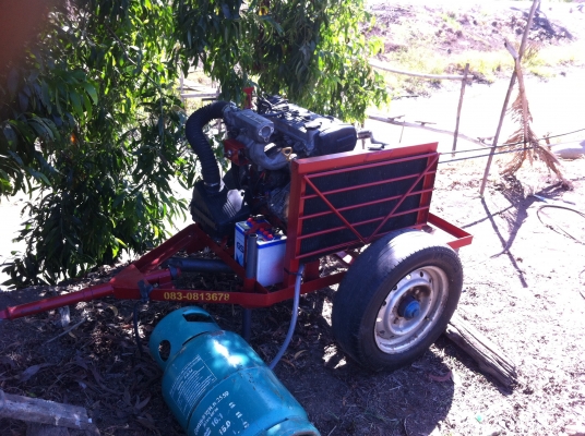 ขายเครื่องสูบน้ำใช้แก๊ส LPG 100\%ราคา 32000