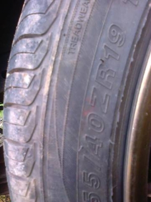 ล้อTEขอบ19 5รูF9.5 B10.5พร้อมยางปี13