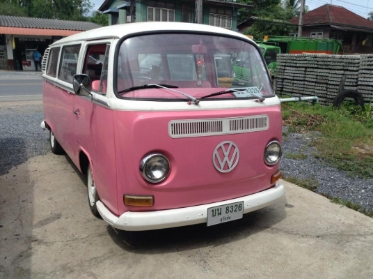 โฟล์คแตงโม สีชมพู-ขาว