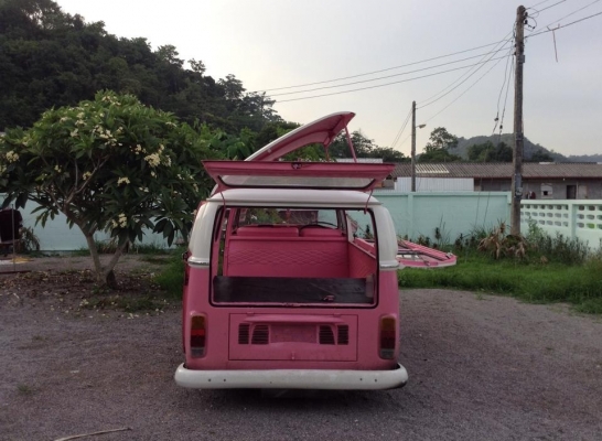 โฟล์คแตงโม สีชมพู-ขาว