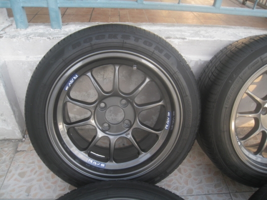 ขายล้อแม็กมือสอง RF1 15"x8" et25 4รู100 งาน K.speed พร้อมยาง ปี13 สนใจติดต่อเล็กคลองสามครับ 081-3747940