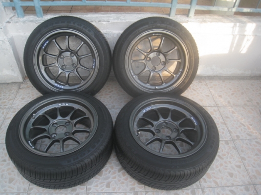 ขายล้อแม็กมือสอง RF1 15"x8" et25 4รู100 งาน K.speed พร้อมยาง ปี13 สนใจติดต่อเล็กคลองสามครับ 081-3747940