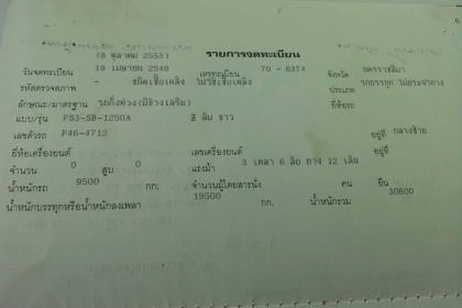 หางคอก3เพลาแท้โรงงาน พนัสนิคม เอกสารพร้อมโอน
