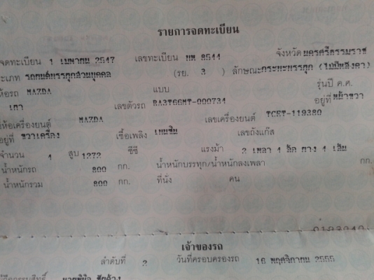 มาสดาตอนเดียว เดิมๆๆทั้งคัน ไม่เคยทำสี พร้อมใช้งาน เล่มพร้อมโอน มาสดาตอนเดียว เดิมๆๆทั้งคัน ไม่เคยทำสี พร้อมใช้งาน เล่มพร้อมโอน