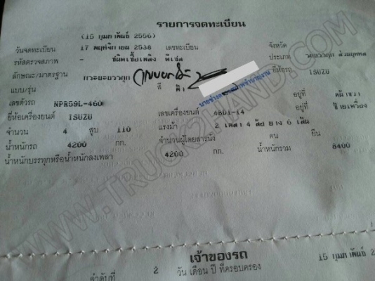 รถบรรทุก 6 ล้อดั้มพ์ ISUZU NPR 110