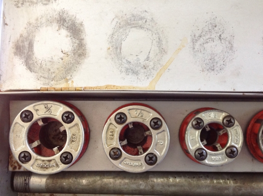 ขายชุดเซ็ต ดายเกลียวท่อกล่องเหล็ก RIDGID No.3/4,1/2,3/8,1/4,1/8"