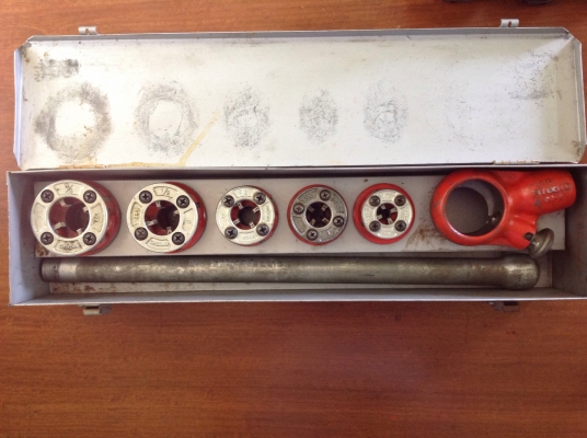 ขายชุดเซ็ต ดายเกลียวท่อกล่องเหล็ก RIDGID No.3/4,1/2,3/8,1/4,1/8"